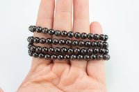 Bracelet Natural Garnet Bracelets Stackable Round Natural Gemstone Crystal Bracelets - Handmade Bracelet Crystal Bracelet