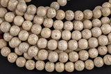 Natural Bodhi Seed Round Full Strand- 15.5 Inch long Gemstone Beads-8mm