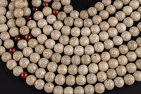 Natural Bodhi Seed Round Full Strand- 15.5 Inch long Gemstone Beads-8mm