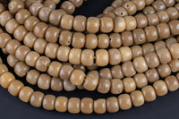 Natural Bodhi Seed Drum Full Strand- 15.5 Inch long Gemstone Beads- 9mm