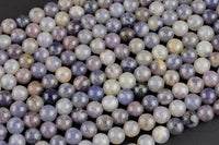 Natural flower Iolite Beads Full Strands-15.5 inches- Round- 8mm, 10mm, 12mm- 15.5 inches Smooth Gemstone Beads