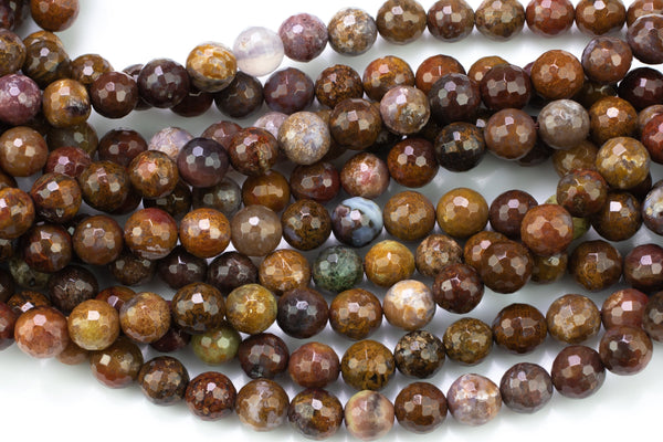 Natural Aqua Nueva Agate- High Quality in Faceted Round- 4mm, 6mm, 8mm, 10mm, 12mm Smooth Gemstone Beads