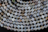 Natural Montana Flower Agate Agate, High Quality in Round- 4mm, 6mm, 8mm, 10mm- Full 15.5 Inch Strand- Smooth Gemstone Beads