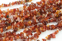 30"-32" Natural Carnelian Chips Beads 6mm - 8mm - 32 inch Strand Gemstone Beads