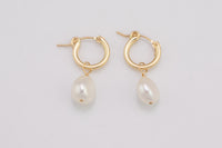 Gold Filled 14/20 Pearl Earring,Minimalist Jewelry,Dainty Dangle Earrings-Perfect Gift