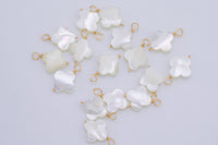 USA Gold Filled Shell Clover Permanent Jewelry Charms Handmade Clover Flower Approx 12mm Gold Filled Wire Made in USA