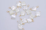 USA Gold Filled Shell Clover Permanent Jewelry Charms Handmade Clover Flower Approx 12mm Gold Filled Wire Made in USA