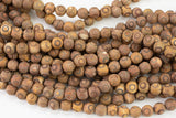 Dzi Beads Dark Brown Eye Matt Round Beads. A Quality Full Strand -Full Strand 15.5 inch Strand