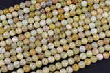 Natural Yellow Opal AA Grade - AA Quality Faceted Round- 6mm, 8mm, 10mm, 12mm, 14mm- Full 15.5 Inch Strand AAA Quality Gemstone Beads