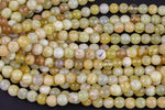 Natural Yellow Opal AA Grade - AA Quality Faceted Round- 6mm, 8mm, 10mm, 12mm, 14mm- Full 15.5 Inch Strand AAA Quality Gemstone Beads