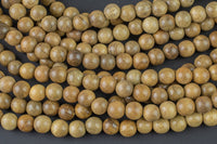 Natural Real Dark Silk Beads 6mm 8mm 10mm 12mm Light Aromatic Pure Wood Great For Mala Prayer Meditation Therapy 12" Strand Gemstone Beads