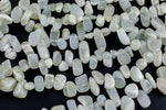 Natural White Moonstone- Free Form Drops Beads- High Quality- 12*18mm- Full Strand 16"