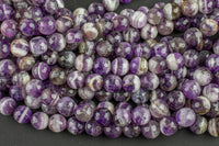 Natural Amethyst Beads, High Quality in Faceted Round, 4mm, 6mm, 8mm, 10mm, 12mm.-Full Strand 15.5 inch Strand AAA Quality Gemstone Beads