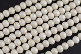Natural Ox Bone Beads, semi round, 8mm,10mm,12mm plus 3 colors. Bone color. Gemstone Beads