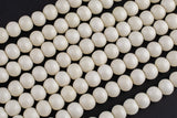 Natural Ox Bone Beads, semi round, 8mm,10mm,12mm plus 3 colors. Bone color. Gemstone Beads