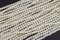 4mm Natural Bone Beads, High Polish Shaped Round, Full Strand Beads AAA Quality Gemstone Beads