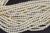 4mm Natural Bone Beads, High Polish Shaped Round, Full Strand Beads AAA Quality Gemstone Beads