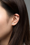 Classic Diamond Earrings • Round Diamond Solitaire Stud in 18kt Gold Sterling Silver • Minimalist Earrings • Infinity Setting • Wholesale