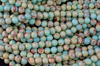 Natural Impression Sea Sediment Jasper Round Beads 4mm 6mm 8mm 10mm Aka Snake Skin Jasper Aqua Terra Jasper 15.5" Strand Smooth