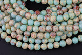 Natural Impression Sea Sediment Jasper Round Beads 4mm 6mm 8mm 10mm Aka Snake Skin Jasper Aqua Terra Jasper 15.5" Strand Smooth