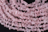 30" Natural Rose Quartz Chips Beads 6mm - 8mm - 32 inch Strand Gemstone Beads