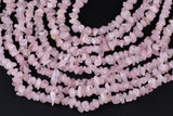 30" Natural Rose Quartz Chips Beads 6mm - 8mm - 32 inch Strand Gemstone Beads