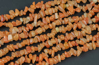 30"-32" Natural Orange Aventurine Chips Beads 6mm - 8mm - 32 inch Strand Gemstone Beads