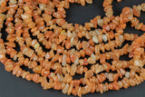 30"-32" Natural Orange Aventurine Chips Beads 6mm - 8mm - 32 inch Strand Gemstone Beads