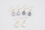 Gold Filled 14/20 Gold Filled- USA Handmade- Fresh Water Pearl Earring- Dainty Dangle Earrings-Perfect Gift- 30mm