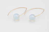 Gold Filled 10mm Gemstone Drop Earring Handmade in the USA- 14/20 Gold Filled Finding- USA Product- 33mm