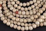 Natural Bodhi Seed Round Full Strand- 15.5 Inch long Gemstone Beads-8mm