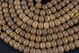 Natural Bodhi Seed Drum Full Strand- 15.5 Inch long Gemstone Beads- 9mm