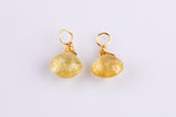 USA Gold Filled Gemstone Charms Drop Pendant Handmade Jewelry Approx. 9-10mm. Made with Natural Gemstones 14/20 Gold Filled Wire Made in USA