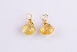 USA Gold Filled Gemstone Charms Drop Pendant Handmade Jewelry Approx. 9-10mm. Made with Natural Gemstones 14/20 Gold Filled Wire Made in USA