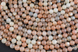 Multi Pink Sunstone Moonstone Beads faceted round - A Quality - 4mm, 8mm, 10mm, 12mm - Full 15.5 Inch Strand AAA Quality Gemstone Beads