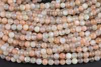 Multi Pink Sunstone Moonstone Beads faceted round - A Quality - 6mm- Full 15.5 Inch Strand AAA Quality Gemstone Beads