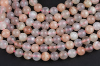 Multi Pink Sunstone Moonstone Beads Smooth round - A Quality - 6mm- Full 15.5 Inch Strand AAA Quality Gemstone Beads