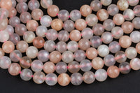 Multi Pink Sunstone Moonstone Beads Smooth round - A Quality - 6mm- Full 15.5 Inch Strand AAA Quality Gemstone Beads