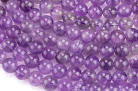 Natural A Quality AMETHYST Gemstone Beads Round 8mm- Light Color Smooth Gemstone Beads