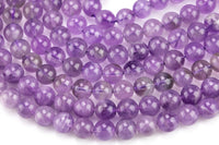 Natural A Quality AMETHYST Gemstone Beads Round 8mm- Light Color Smooth Gemstone Beads