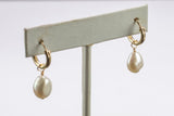 USA Gold Filled Natural Pearl Charms Drop Pendant Handmade Approx. 8-9mm.Made with Natural Freshwater Pearl and Gold Filled Wire Made in USA