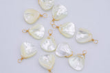 USA Gold Filled Shell Charms Mother of Pearl 14/20 Drop Pendant Handmade Approx- 16mm or 13mm Gold Filled Wire Made in USA