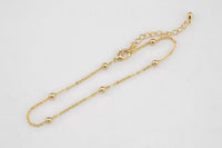 Modern Satellite Paperclip Bracelet 18k Gold Bracelet Chain One Size fits All 6.75 inches with 2 inch extender