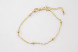 Modern Satellite Paperclip Bracelet 18k Gold Bracelet Chain One Size fits All 6.75 inches with 2 inch extender