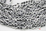Evil Eye Beads Flat Glass Crystal 6mm 8mm All Colors Available Turkish Eye 15-16"