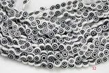 Evil Eye Beads Flat Glass Crystal 6mm 8mm All Colors Available Turkish Eye 15-16"