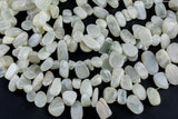 Natural White Moonstone- Free Form Drops Beads- High Quality- 12*18mm- Full Strand 16"