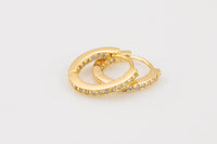 Inside Out CZ Hoop Earrings- 1 pair per order