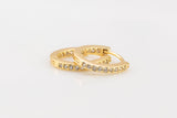 Inside Out CZ Hoop Earrings- 1 pair per order