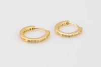 Inside Out CZ Hoop Earrings- 1 pair per order